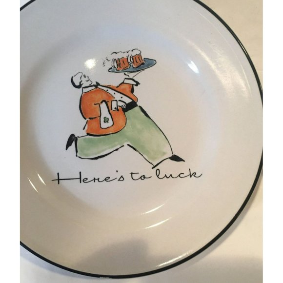 Rosanna CHEERS DARLING Bread Plates French Waiters Set Of 6 5.75" round Flaw Box - Picture 5 of 10